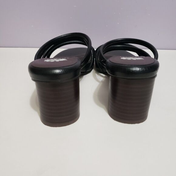 Yellow Box Women's Black Slip On Heels Shoe Sz 10 - Picture 6 of 10